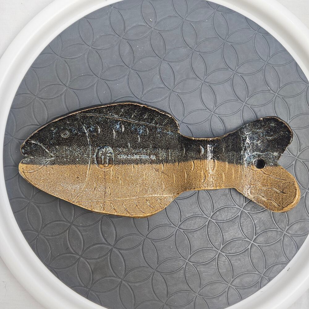 Rustic Native American Style Fish, Spoon Trivet